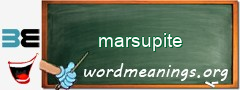 WordMeaning blackboard for marsupite